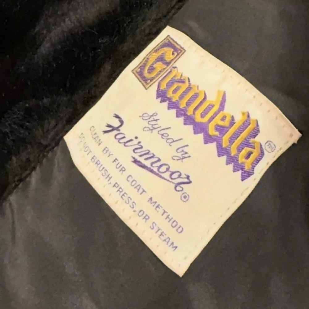 Grandella‎ by Fairmoor Vintage Fur Coat Dark Brown Full Length Glamour XL